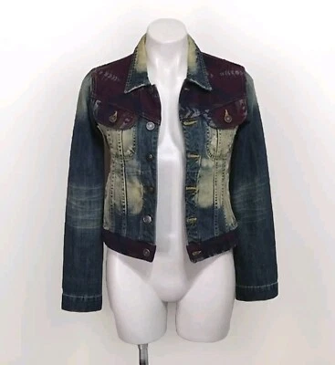 Chaqueta de mezclilla Artisan De Lux Anthropologie lavado ácido botones camionero pequeña Foto 1 de 4