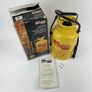 Vtg Chapin Sprayer # 3160 Commercial Duty 2 - Gal. Yellow Tri-Poxy Tank Open Box - Picture 1 of 14