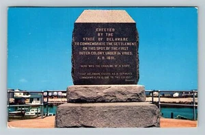 Postal Lewes DE-Delaware, Monumento Conmemorativo 1ª Colonia Holandesa Cromo c1965 - Imagen 1 de 2