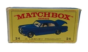 1965-1968 Lesney Matchbox Original E4 Box N°24 RR Silver Shadow Blue Container - Picture 1 of 6