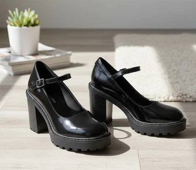 Zapatos de plataforma Madden NYC Steve Madden negros Mary Jane nuevos sin caja para mujer talla US 10 Foto 1 de 4