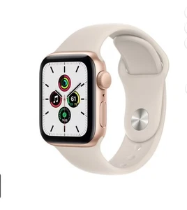 Apple Watch SE 44mm 32GB (GPS Only) A2352 Aluminum Gold - Good - Picture 1 of 6