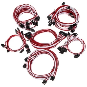 Super Flower Sleeve Cable Kit Pro - weiß/rot - Bild 1 von 3
