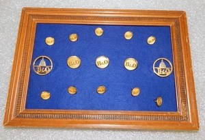 Vintage Antique Baltimore Ohio B&O Railroad Uniform Button Pin Lot - Picture 1 of 3