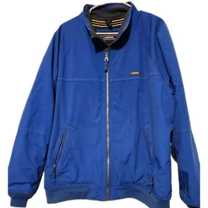 Lands End XL Fleece Lined Blue winter coat zippered pockets - Picture 1 of 6