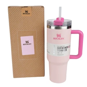40 OZ Summer Outdoor Large Capacity Water Cup Handle Straw Insulated Bottle Mug - Picture 1 of 30