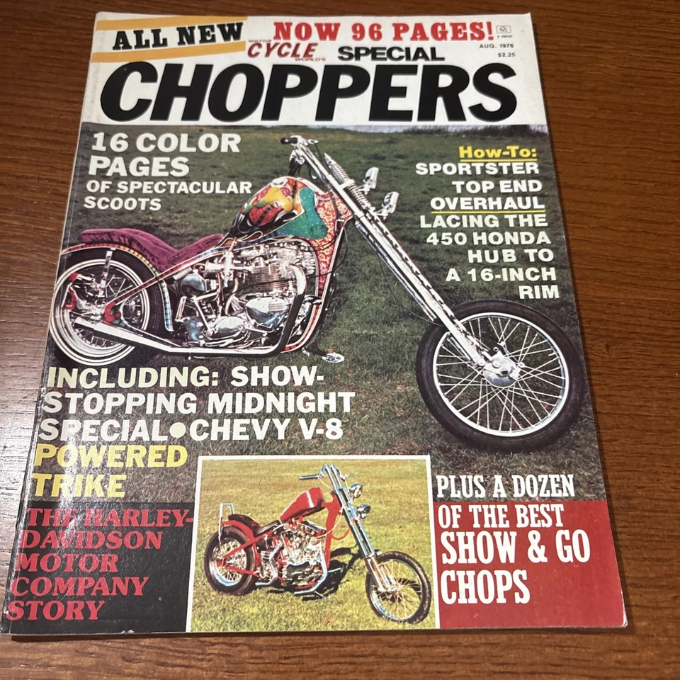 1976 Special Choppers Motorcycle World: Chevy V-8 Powered Trike Harley Davidson Foto 1 de 4