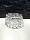 Vintage Large Lead Crystal Cut Glass Star Pattern Fruit Bowl/Centrepiece