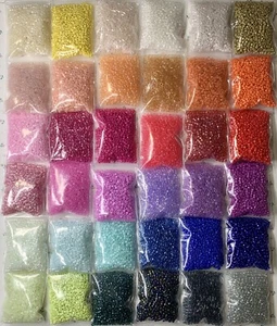 14.8OZ/420G Glass Beads Bulk Lot Mixed Size Assorted Delica Seed Bead 36 COLOR#C - Picture 1 of 23