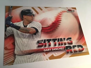 2018 Topps Finest Sitting Red Jumbo 5x7 Gary Sanchez Yankees 02/10 Gold - Picture 1 of 1