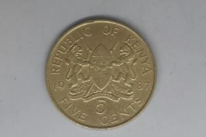 1987 - Kenya - 5 Cent Coin - VF - Picture 1 of 2