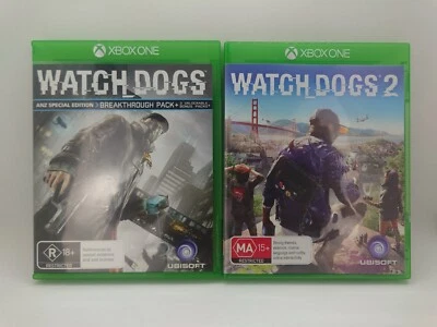 Xbox One Game Bundle Watch Dogs & Watch Dogs 2 Mint Condition Free Postage AU - Image 1 of 4