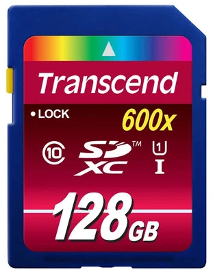 128GB Transcend SDXC Class 10 UHS-I Memory Card - Image 1 of 2