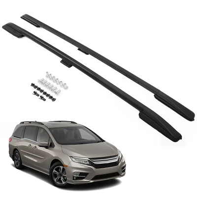 Barriles laterales de techo con recubrimiento en polvo de aluminio negro para Honda Odyssey 2018-2024 Foto 1 de 4