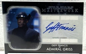 2019 Topps Star Wars Autographs #AGF Geff Francis as Admiral Griss - Picture 1 of 2