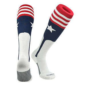 MK Socks PREMIUM Knit Baseball Softball USA Star Stirrup Knee high Socks