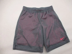 NIKE DRI-FIT Size XL Girls Black Mesh Stretch Waist Lined Running Shorts 224 - Picture 1 of 8