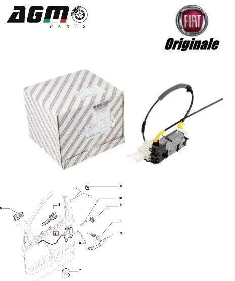 FCA SERRATURA CHIUSURA PORTA ANTERIORE SINISTRA ORIGINALE FIAT SCUDO 9681335380