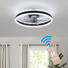 Modern 20" Ceiling Fan LED Chandelier Light Dimmable Bluetooth APP Control Lamp