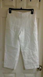 Sag Harbor Pants, white, lined, Rame capri, women's size petite small NWT $44 - Picture 1 of 6