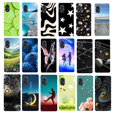 HXWAROOM Custodia Cover Per OPPO A78 5G Silicone TPU Morbida Fantasia disegno