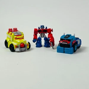 Playskool 3 Transformers Rescue Bots Optimus Prime Heatwave Chase Mini Figures - Picture 1 of 8