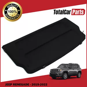 CUBIERTA DE RODILLO DE MALETERO TRASERO ESTANTE PAQUETE FIJO NEGRO PARA JEEP RENEGADE 15-22 - Imagen 1 de 8