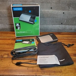 DYMO CardScan 62 Personal Business Card Scanner Black and Silver Cords Software - Picture 1 of 6