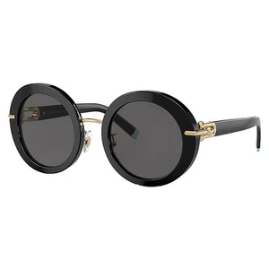Gafas de sol Tiffany & Co. TF 4201 8001S4 negras redondas de plástico lentes grises - Imagen 1 de 3
