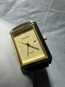 DIJANES Quartz classic design,TANK, men’s dress watch,date, 32 x 40 mm case. - Picture 1 of 6
