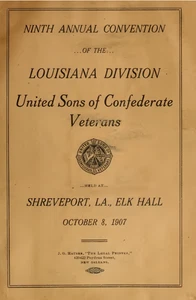 Annual Convention Of The Louisiana Division Sons Of Confederate Vets (1907) - Picture 1 of 10