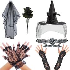 HALLOWEEN CORPSE BRIDE GOTHIC GLOVE WITCH VEIL FANCY DRESS DAY OF THE DEAD PARTY
