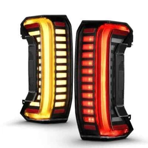 ANZO TOYOTA TUNDRA 22-24 FULL LED TAIL LIGHTS BLACK CLEAR LENS W/ INITIATION & S - Picture 1 of 5