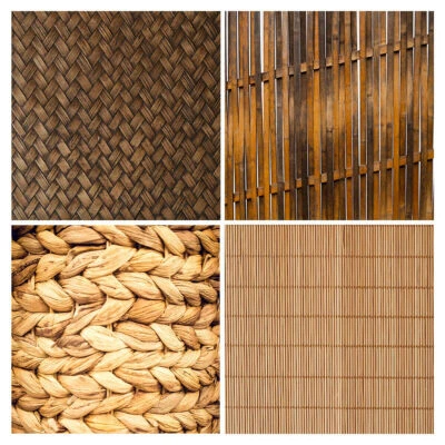 Bamboo Rattan Weave Texture Photography Background Studio Backdrop Photo Props - Image 1 of 4