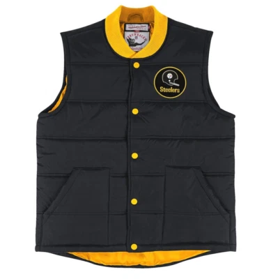 Pittsburgh Steelers NFL Men's Play Clock Throwback Vest by Mitchell & Ness - Image 1 of 3