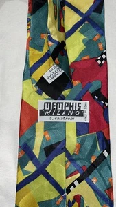 Cravatta da collezione Vintage Memphis Milano 100% Seta - Imagen 1 de 4