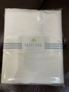 $549 Matouk India New 1pc Queen Duvet Cover Bel Tempo Blue - Picture 1 of 6