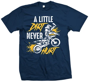Motocross T Shirt, A Little Dirt Never Hurt, Dirt Bike T Shirt, FMX T Shirt - Picture 1 of 5
