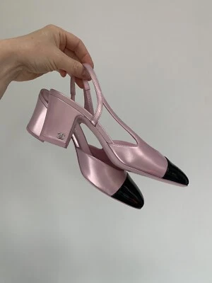 Nuevo en caja Chanel Coco Beach 24M Clásico Cordones Rosa Metálico Logo CC talla 38 EU Foto 1 de 4