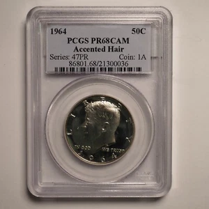 1964 KENNEDY ACCENTED HALF DOLLAR **PCGS PR68CAM** - FREE SHIPPING! G1464 - Picture 1 of 4