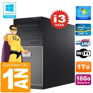 PC Tour DELL 7010 Core I3-3220 Ram 16Go Disque 1 To Graveur DVD Wifi W7 - Photo 1/1