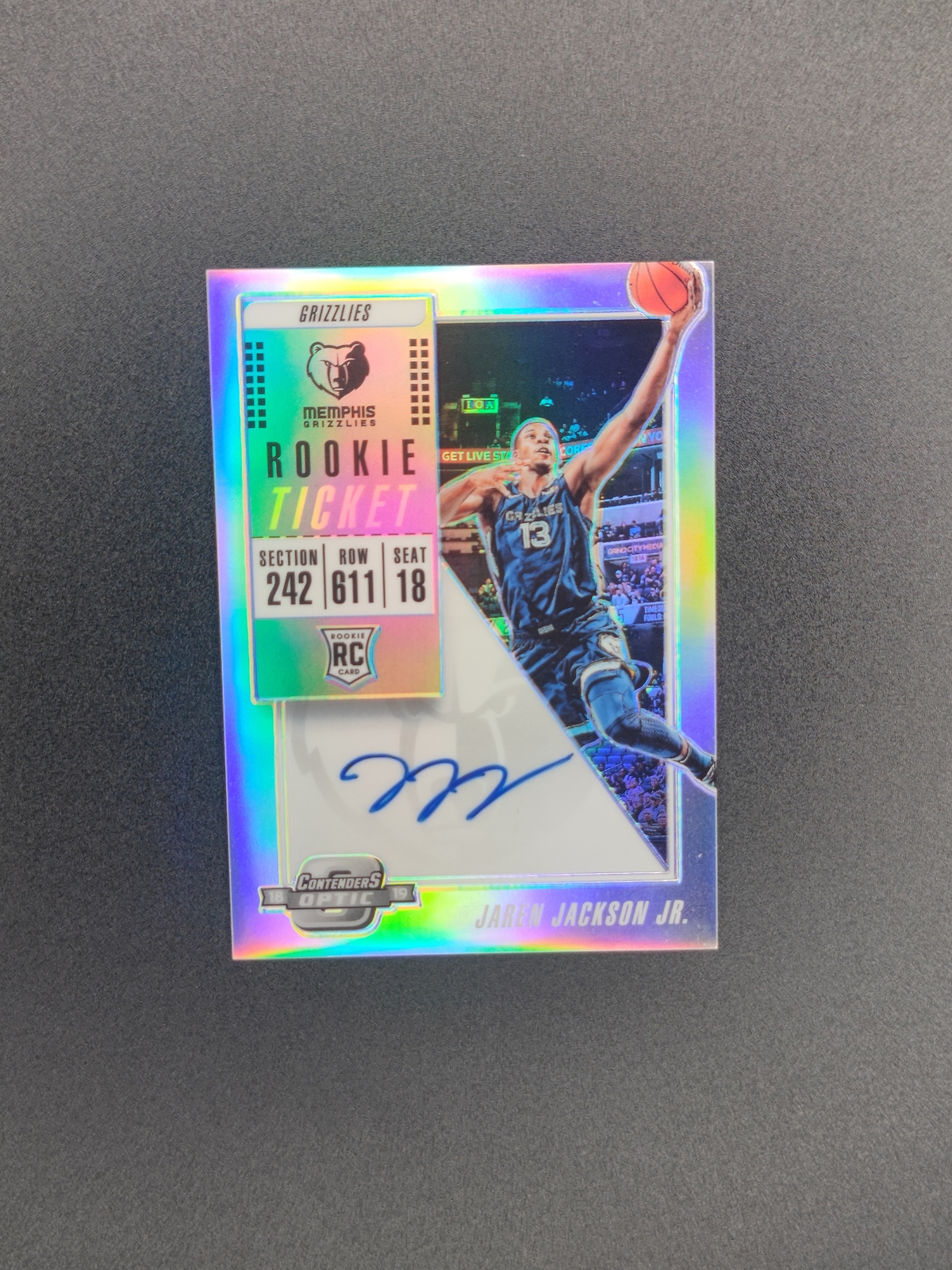 Jaren Jackson Jr. 2018-19 Panini Contenders Optic #115 Auto RC Rookie ---cup