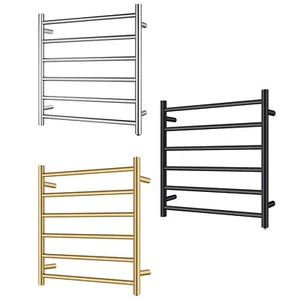 ACA 6 Bars Round Stainless Steel Electric Heated Towel Rack Rail Warmer Dryer - Picture 1 of 28