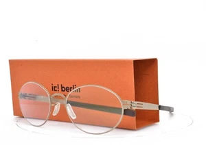 iC! Berlin Eyeglasses Iku S. Ruthenium Light Bronze Round Oval Frame 51-19-145 - Picture 1 of 10
