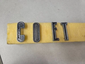1965 Mercury Comet Trunk Letters "T” “E” "C" “O” Emblem OEM - Picture 1 of 25