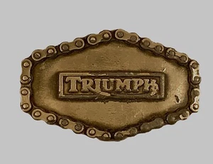 Fibbia per cintura in metallo TRIUMPH MOTORCYCLES 1976 ottima fibbia americana co. - Foto 1 di 8