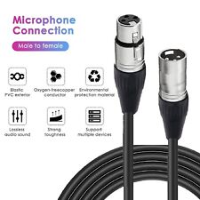 Balanced Microphone Cable XLR Patch Lead Male to Female Extension Cord Stereo
