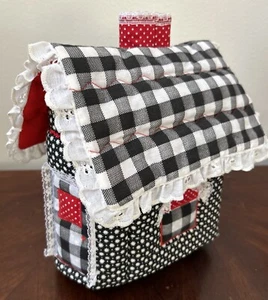 Country Toaster Small Appliance Box Cover Handmade Quilted Pieced House NEW - Picture 1 of 12