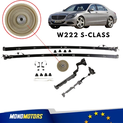 Panorama Sunroof Gear Rails Bracket Repair Set For Mercedes S-Class W222 w/Clips - Image 1 of 4