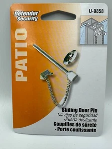 Defender Security U 9858 Sliding Patio Door Lock Pin, 2-5/8-Inch, Chrome Finish - Picture 1 of 2